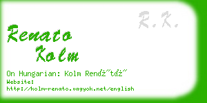 renato kolm business card